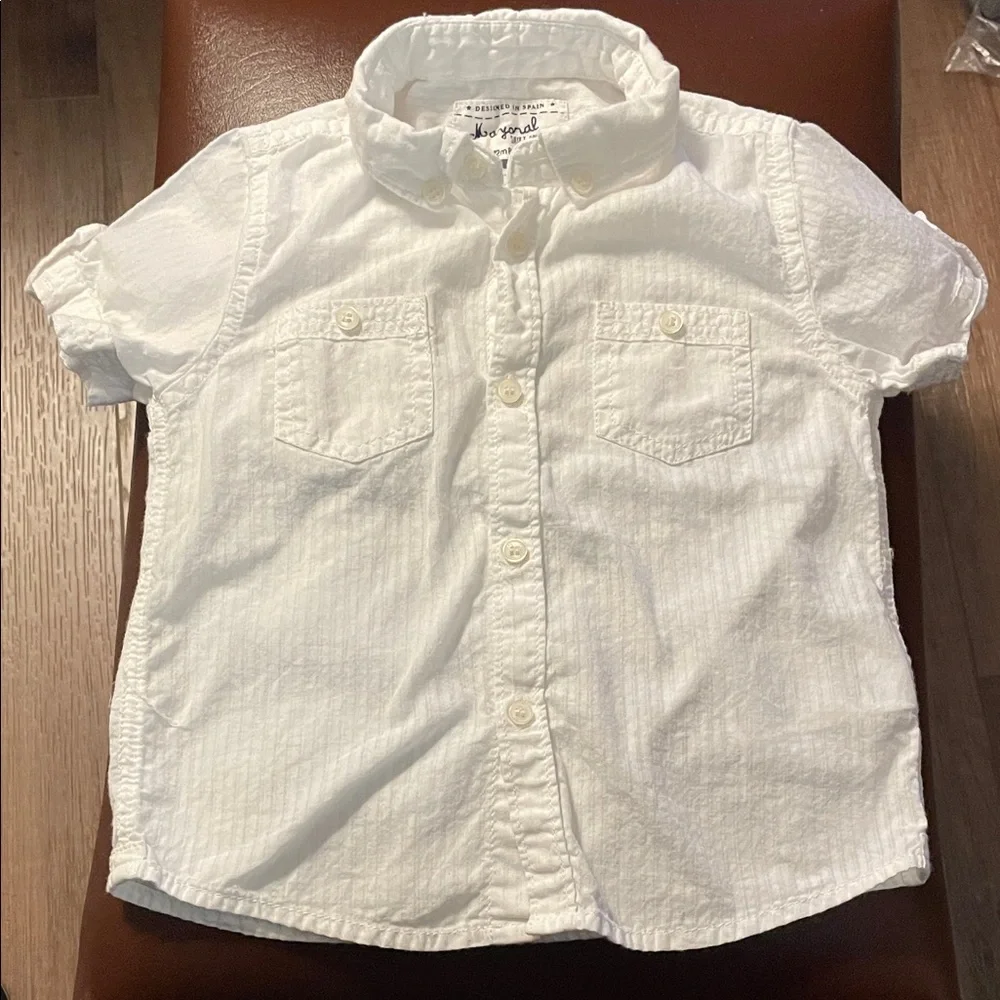Mayoral Shirt Collection White Button Down Shirt 12M